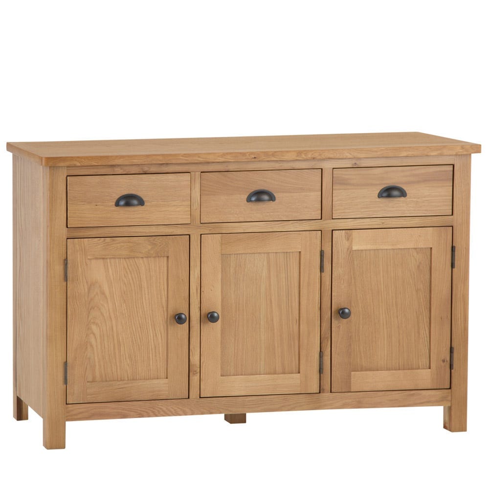 Rutland Oak 3 Door 3 Drawer Large Sideboard