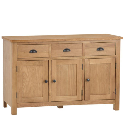 Rutland Oak 3 Door 3 Drawer Large Sideboard