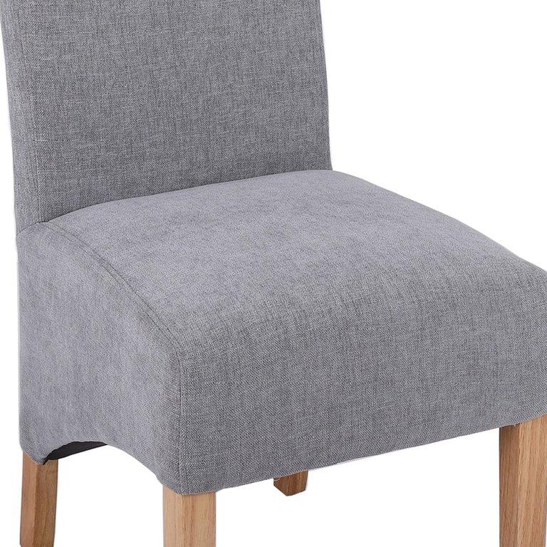 Scroll Back Dining Chair - Grey - The Furniture Warehouse