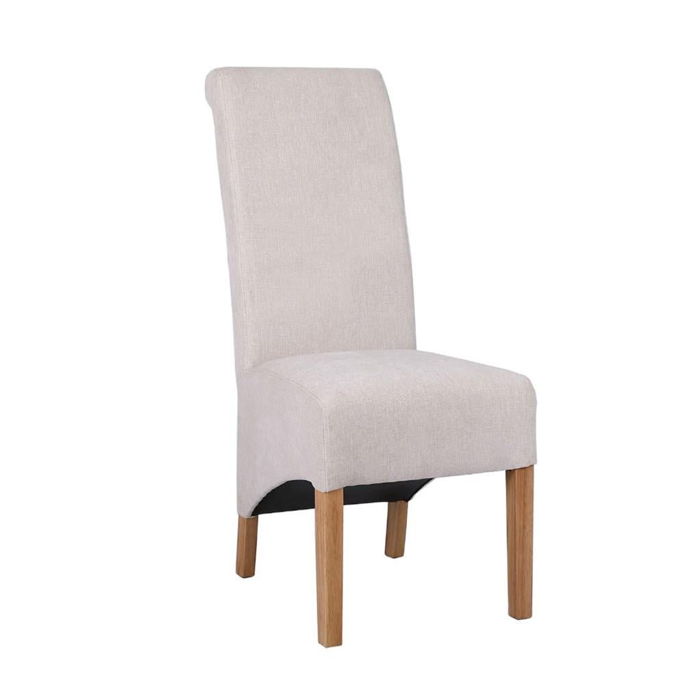 Scroll Back Dining Chair - Natural - The Furniture Warehouse
