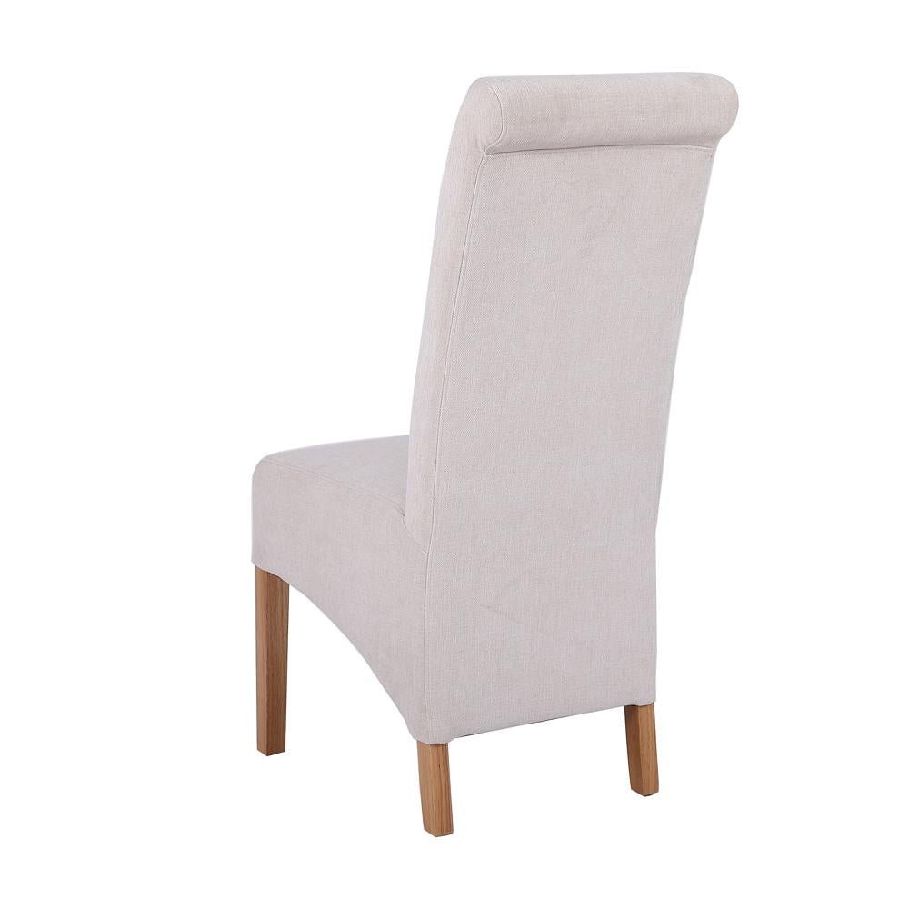 Scroll Back Dining Chair - Natural - The Furniture Warehouse