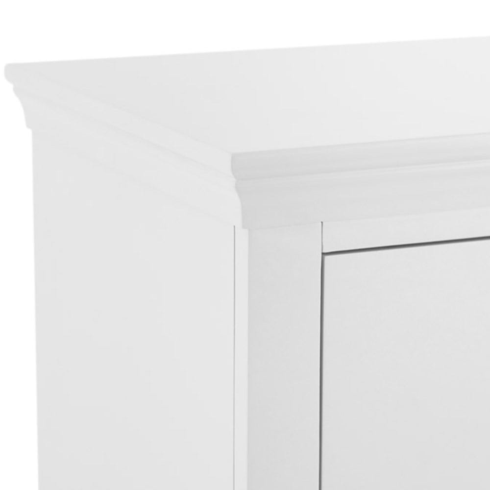 Florence White Painted 5 Drawer Tallboy