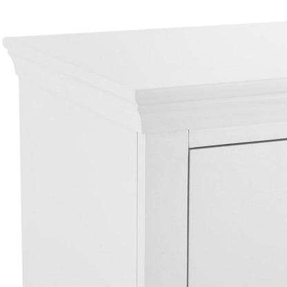 Florence White Painted 5 Drawer Tallboy