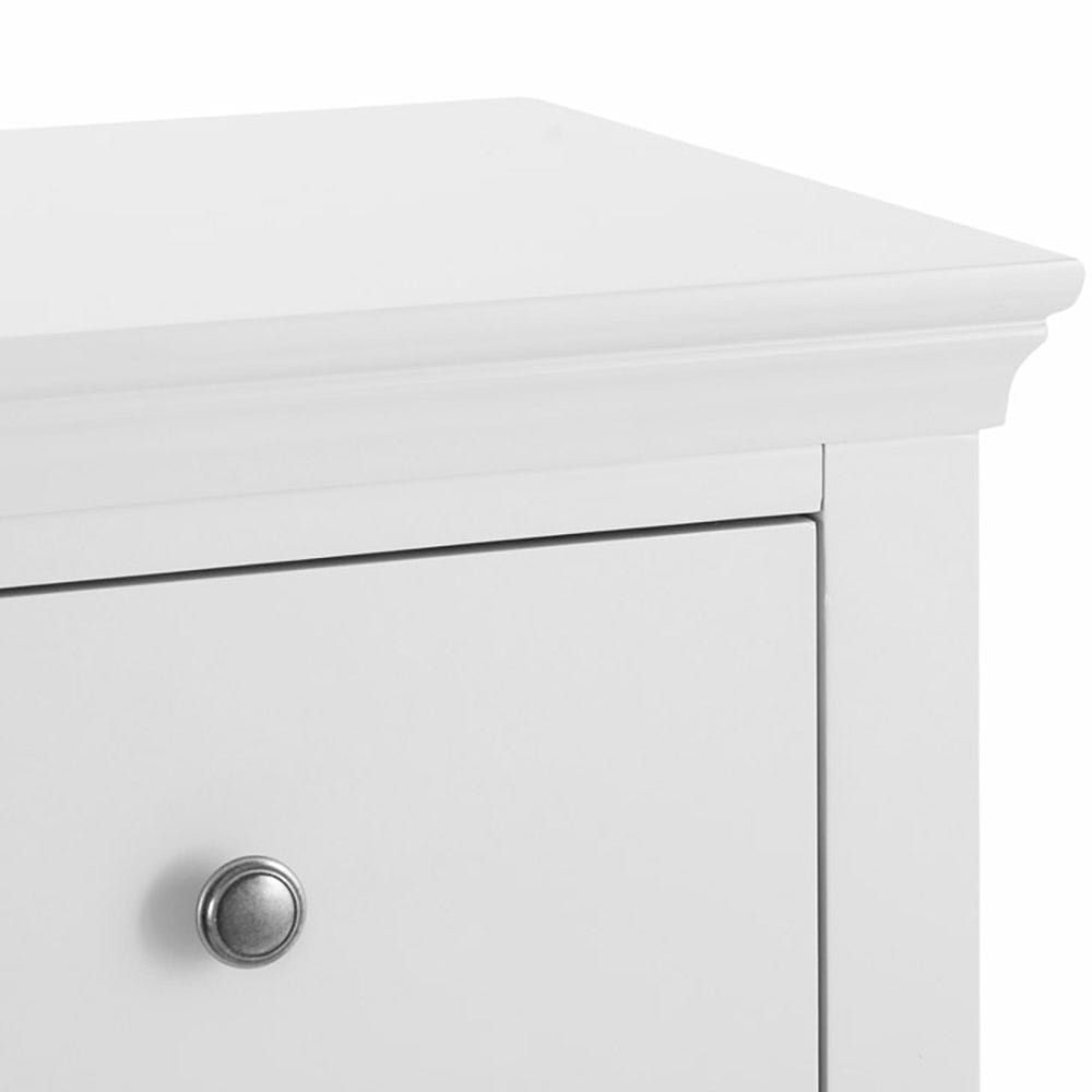 Florence White Painted 5 Drawer Tallboy