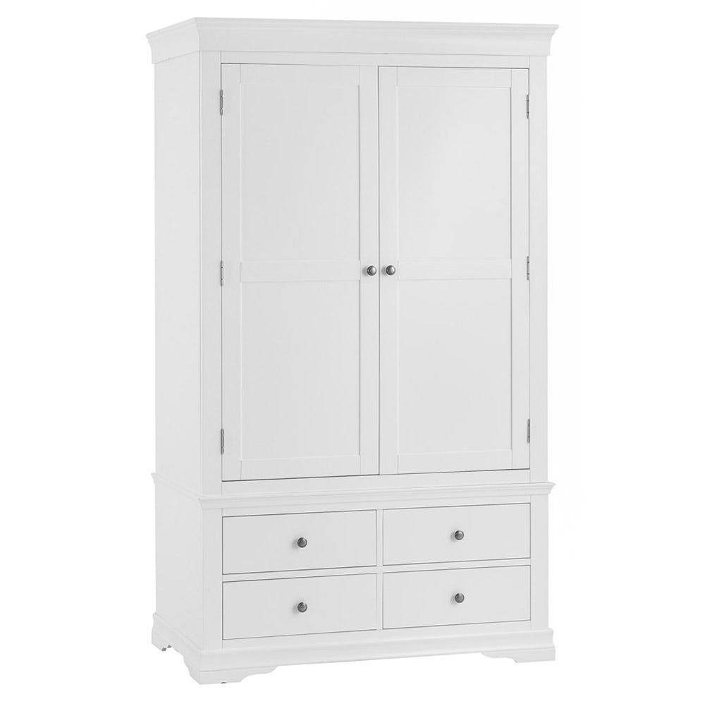 Florence White Painted 2 Door Wardrobe with Drawers