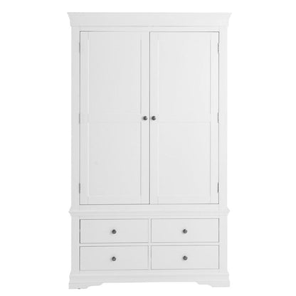 Florence White Painted 2 Door Wardrobe with Drawers