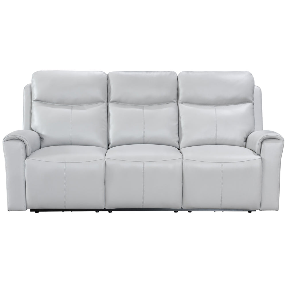 Turin Dove Grey Power 3 Seater Sofa with Console - The Furniture Warehouse