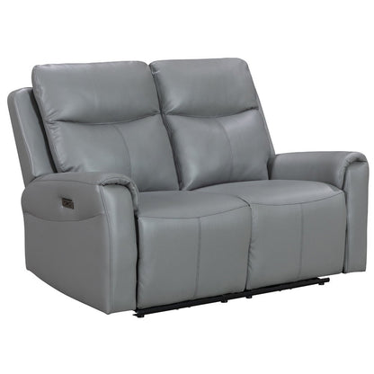 Turin Dusk Grey Power 2 Seater Sofa - The Furniture Warehouse