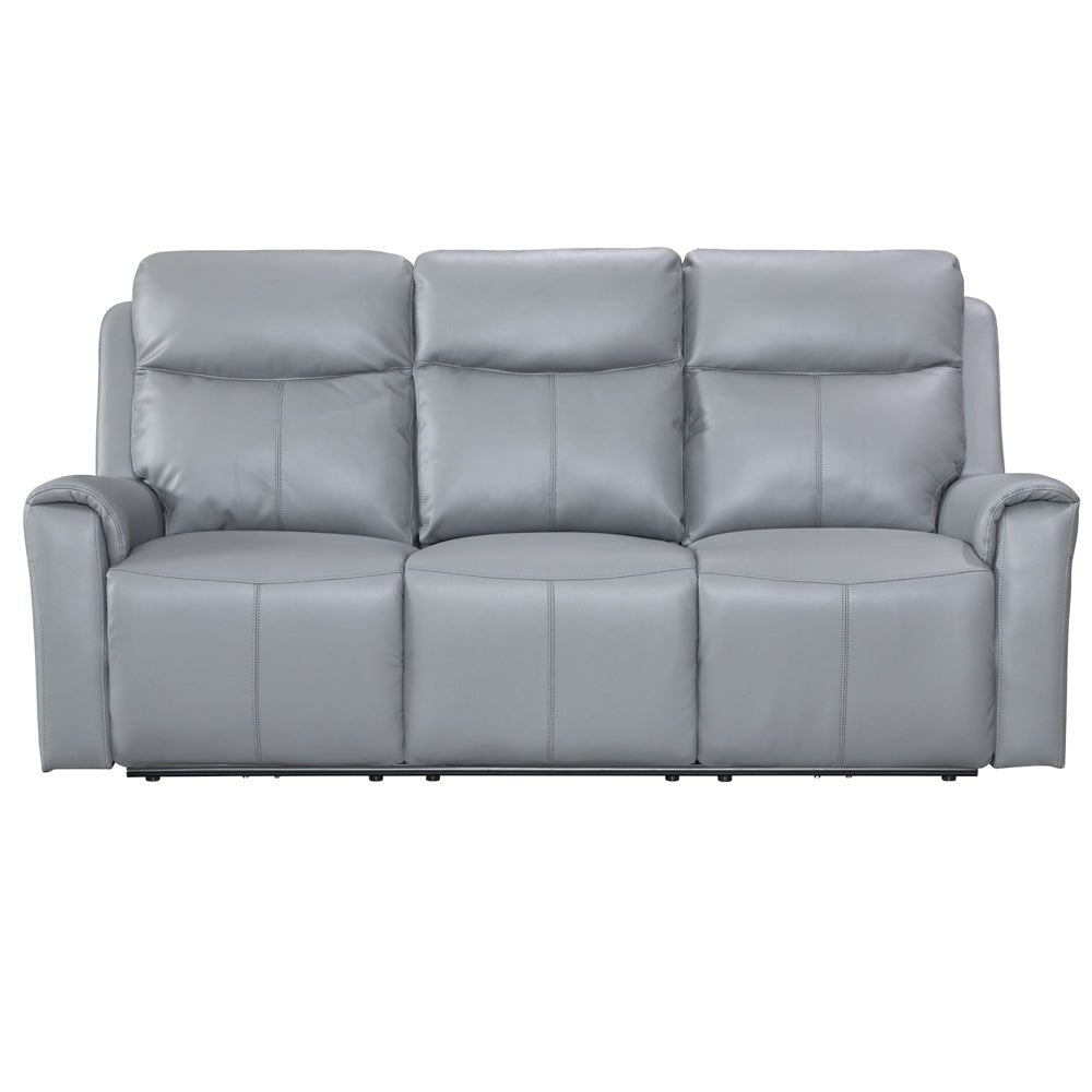 Turin Dusk Grey Power 3 Seater Sofa with Console - The Furniture Warehouse