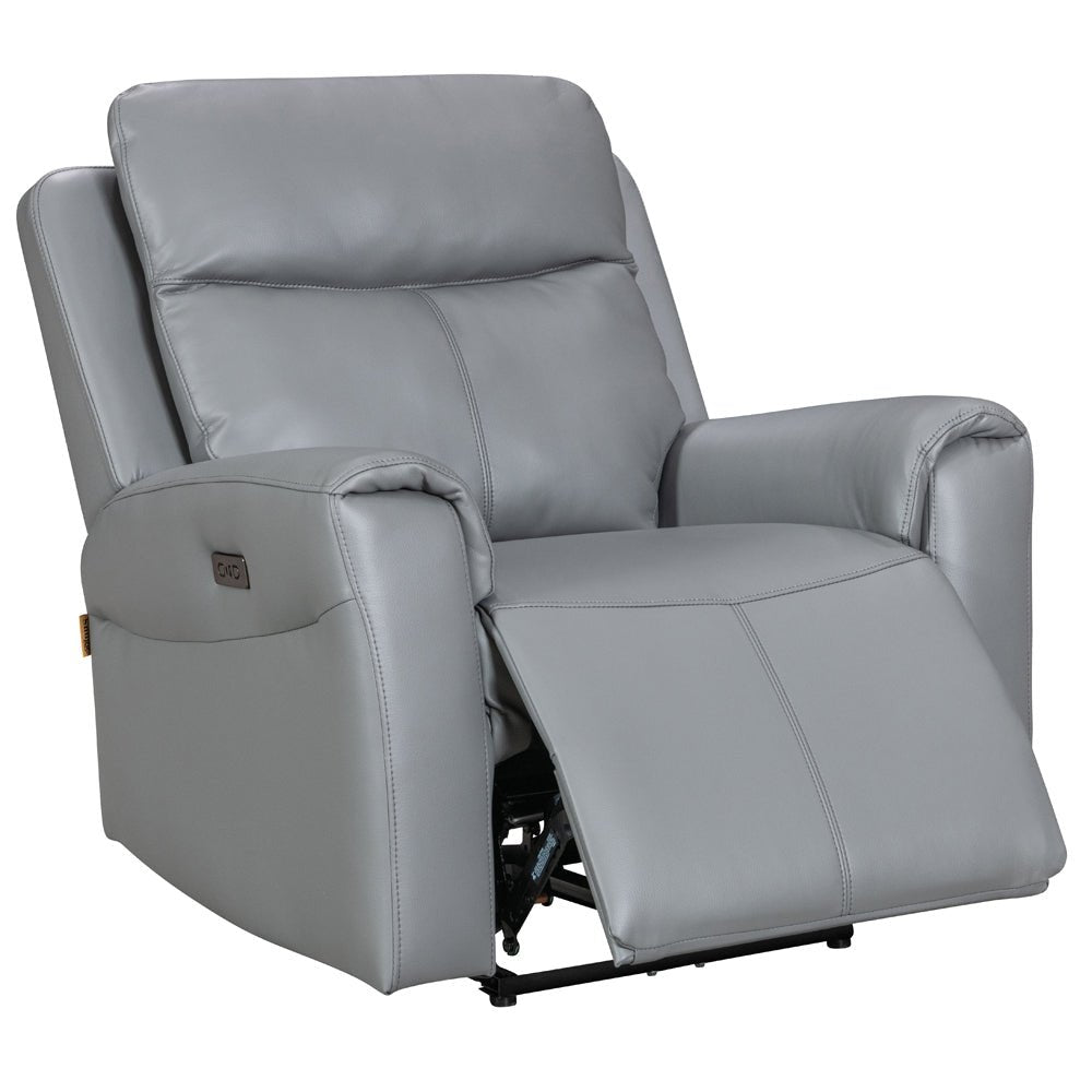 Turin Dusk Grey Power Armchair - The Furniture Warehouse