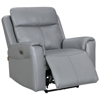 Turin Dusk Grey Power Armchair - The Furniture Warehouse