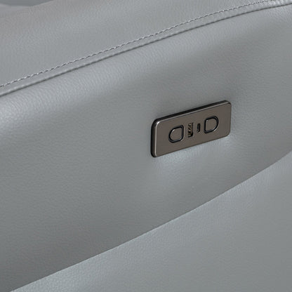 Turin Dusk Grey Power Armchair - The Furniture Warehouse