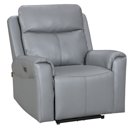 Turin Dusk Grey Power Armchair - The Furniture Warehouse