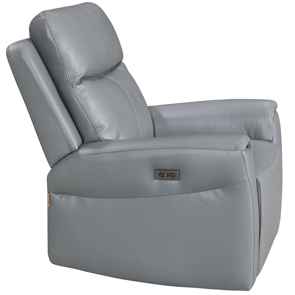 Turin Dusk Grey Power Armchair - The Furniture Warehouse
