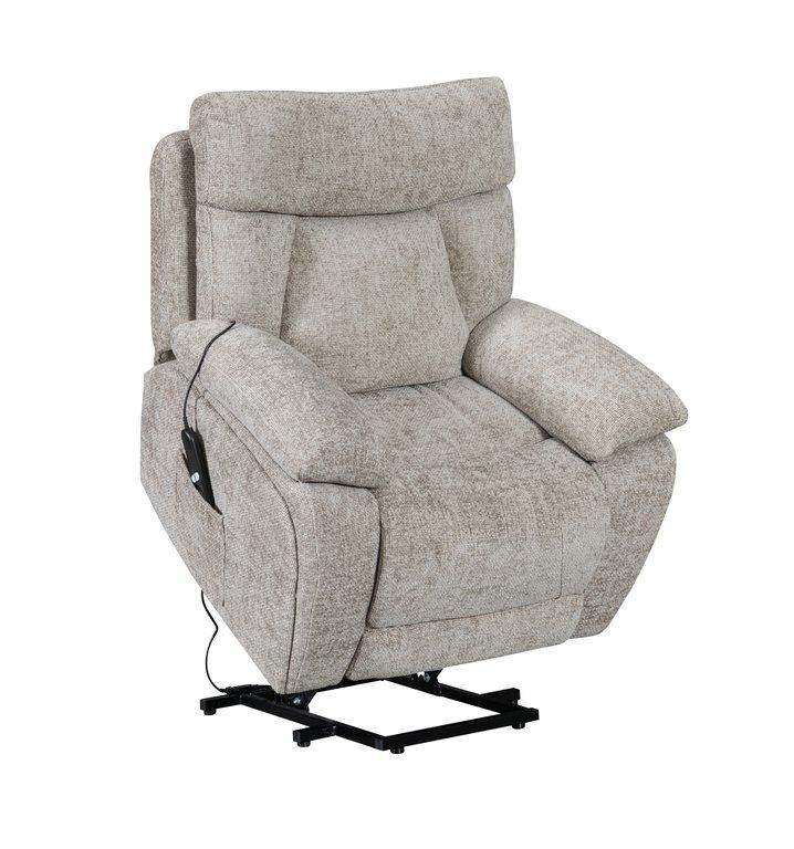 Valencia Biscuit Dual Motor Lift &amp; Tilt Armchair - The Furniture Warehouse