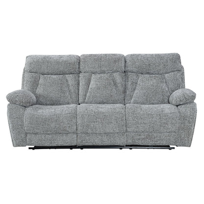 Venice Nickel Power 3 Seater Sofa with Console - The Furniture Warehouse