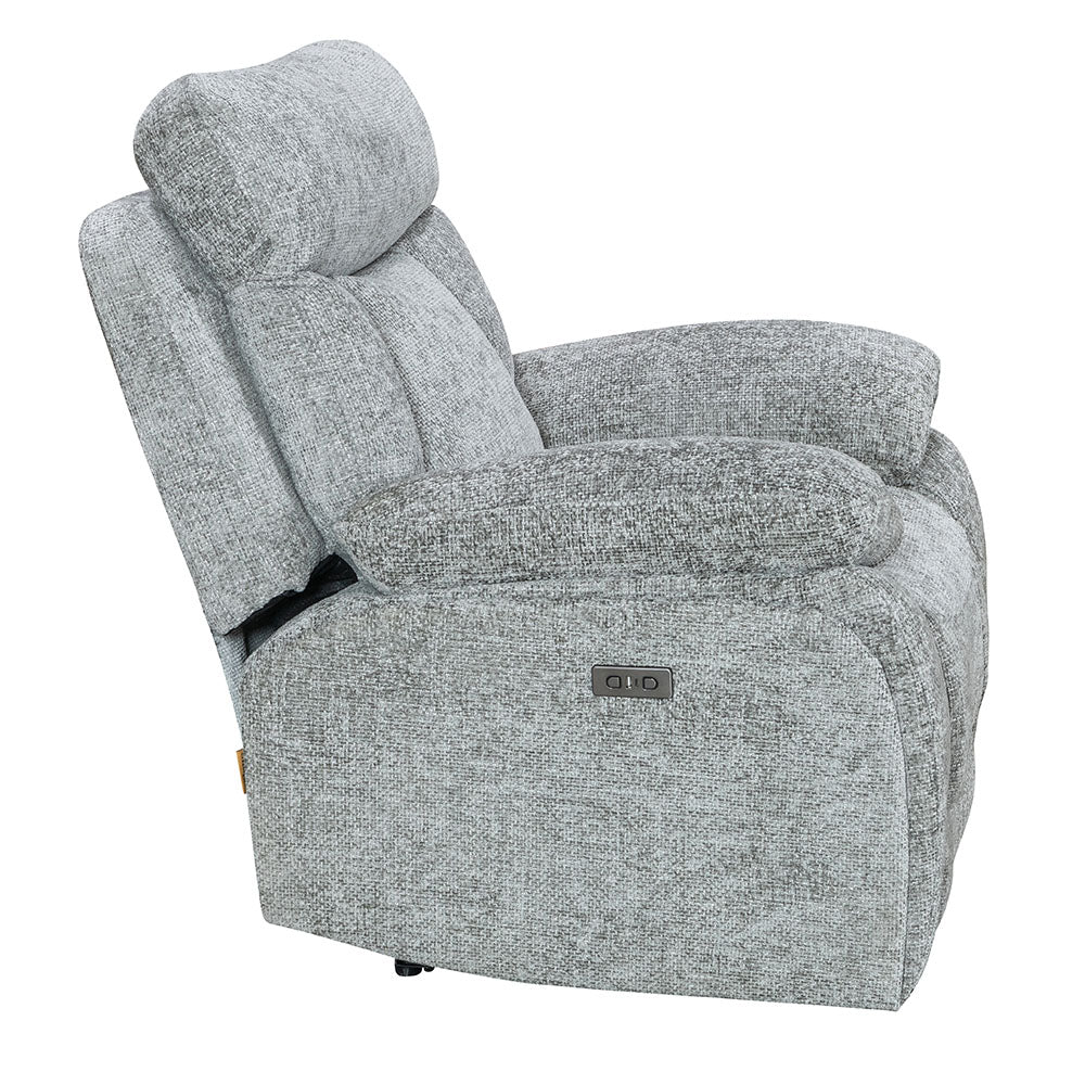 Venice Nickel Power Armchair - The Furniture Warehouse