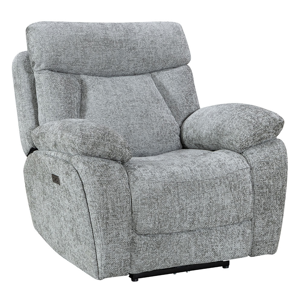 Venice Nickel Power Armchair - The Furniture Warehouse