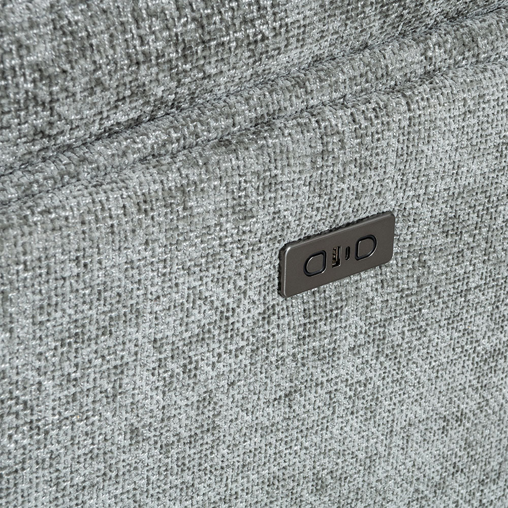 Venice Nickel Power Armchair - The Furniture Warehouse