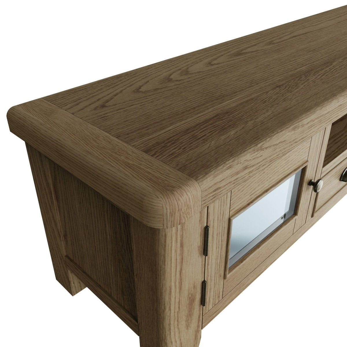 Wessex Smoked Oak Extra Large TV Unit - The Furniture Warehouse