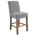 Wessex Smoked Oak Grey Checked Bar Stool - The Furniture Warehouse