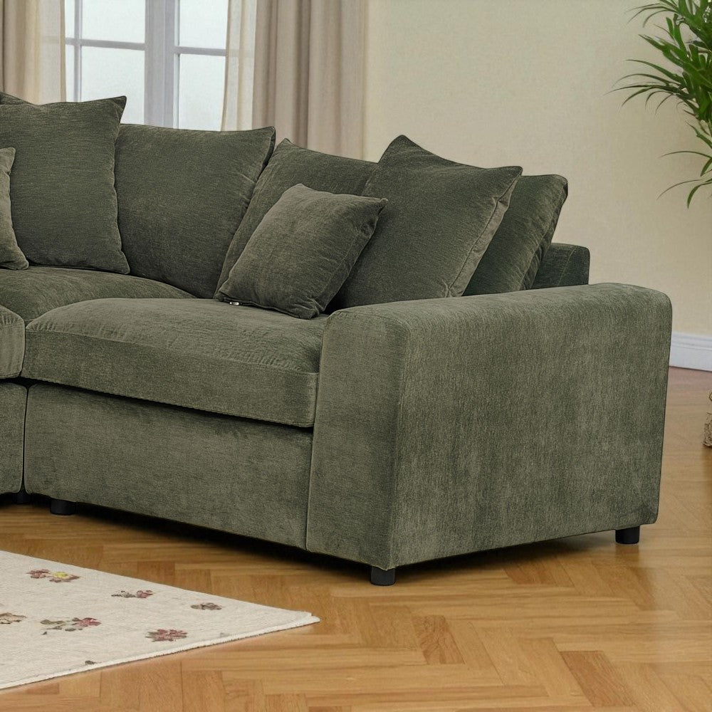Winchester Forest Green RHF 1 Arm 1 Seater - The Furniture Warehouse