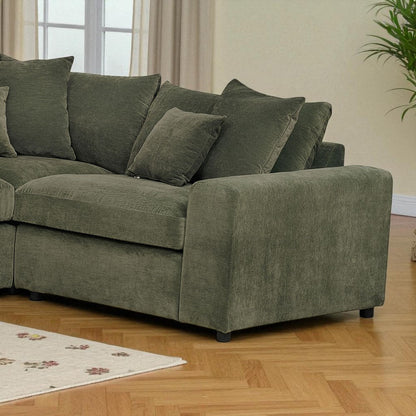 Winchester Forest Green RHF 1 Arm 1 Seater - The Furniture Warehouse