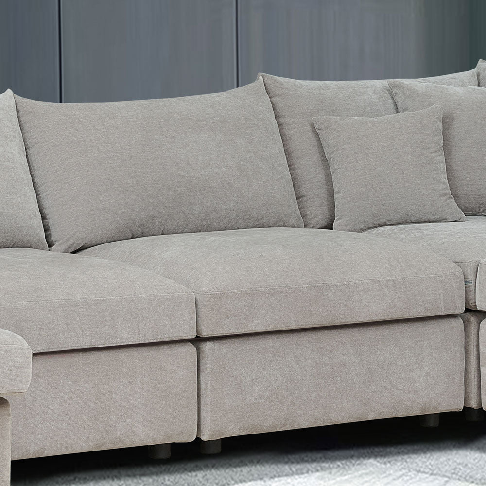 Winchester Grey Armless Middle Section - The Furniture Warehouse