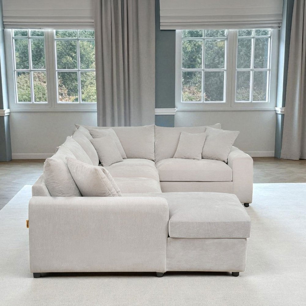 Winchester Grey Corner Group (3 Corner 1) with Chaise - The Furniture Warehouse