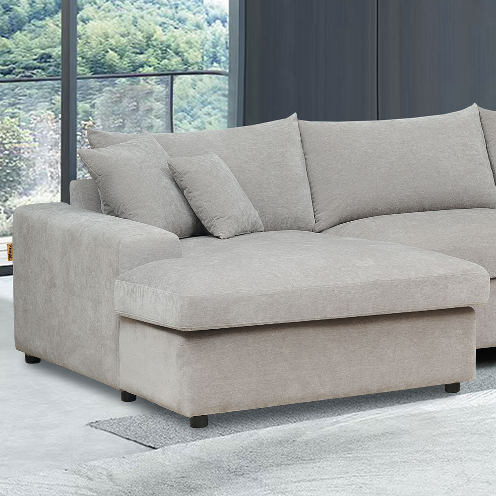 Winchester Grey LHF 1 Arm Chaise - The Furniture Warehouse