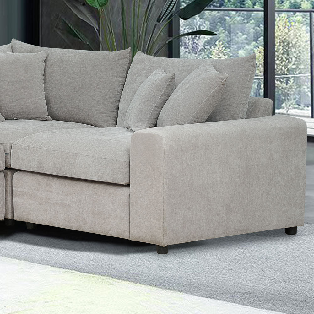 Winchester Grey RHF 1 Arm 1 Seater - The Furniture Warehouse