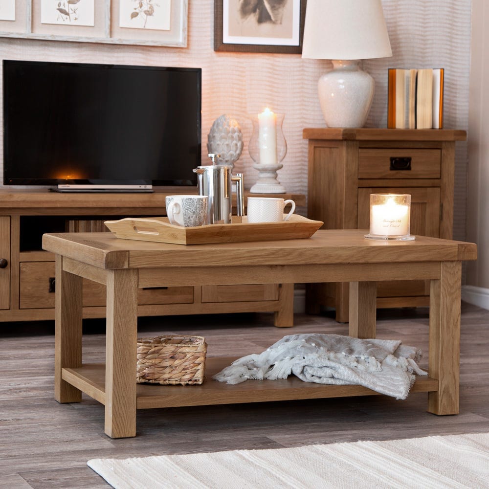 Winchester Oak Coffee Table - The Furniture Warehouse