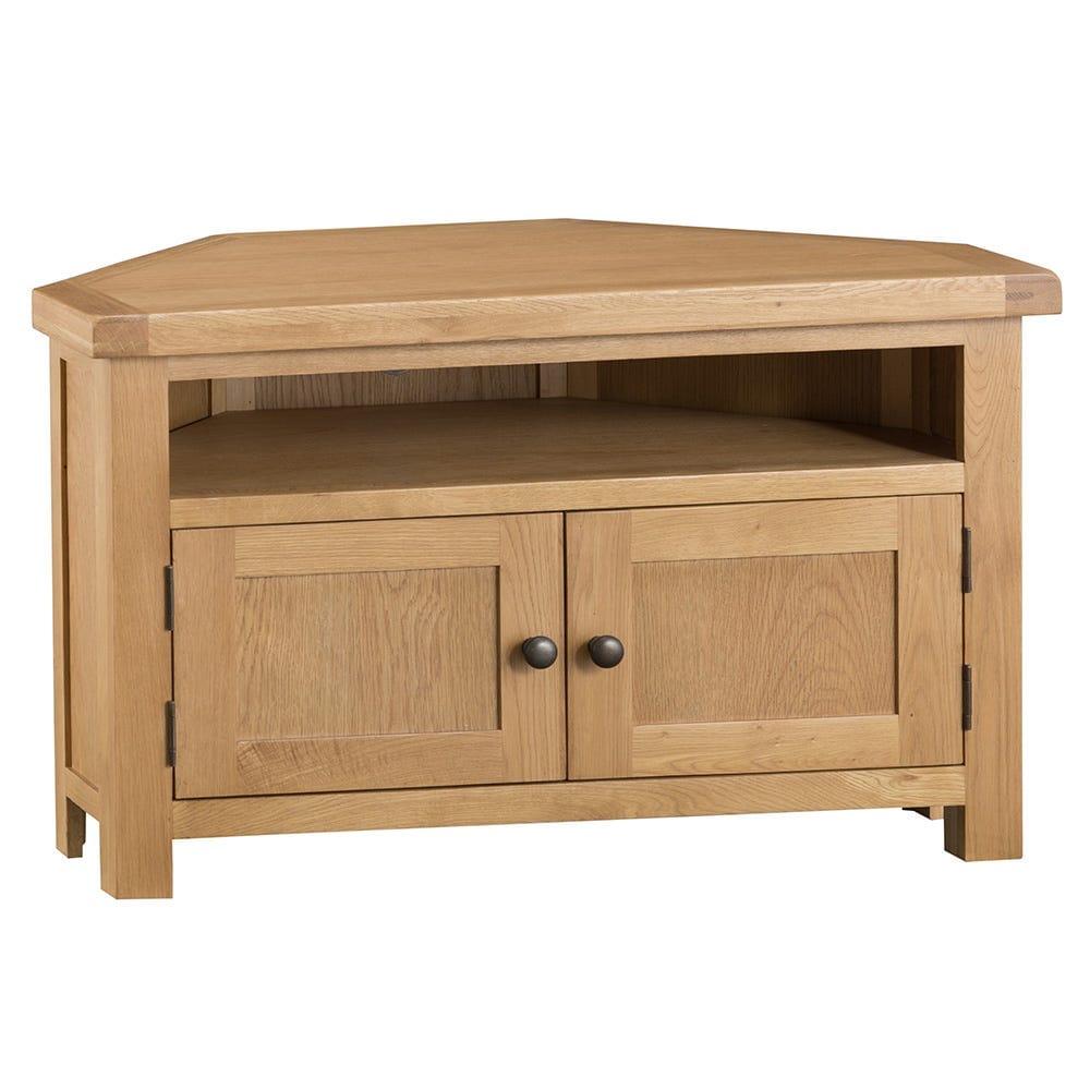 Winchester Oak Corner TV Unit - The Furniture Warehouse