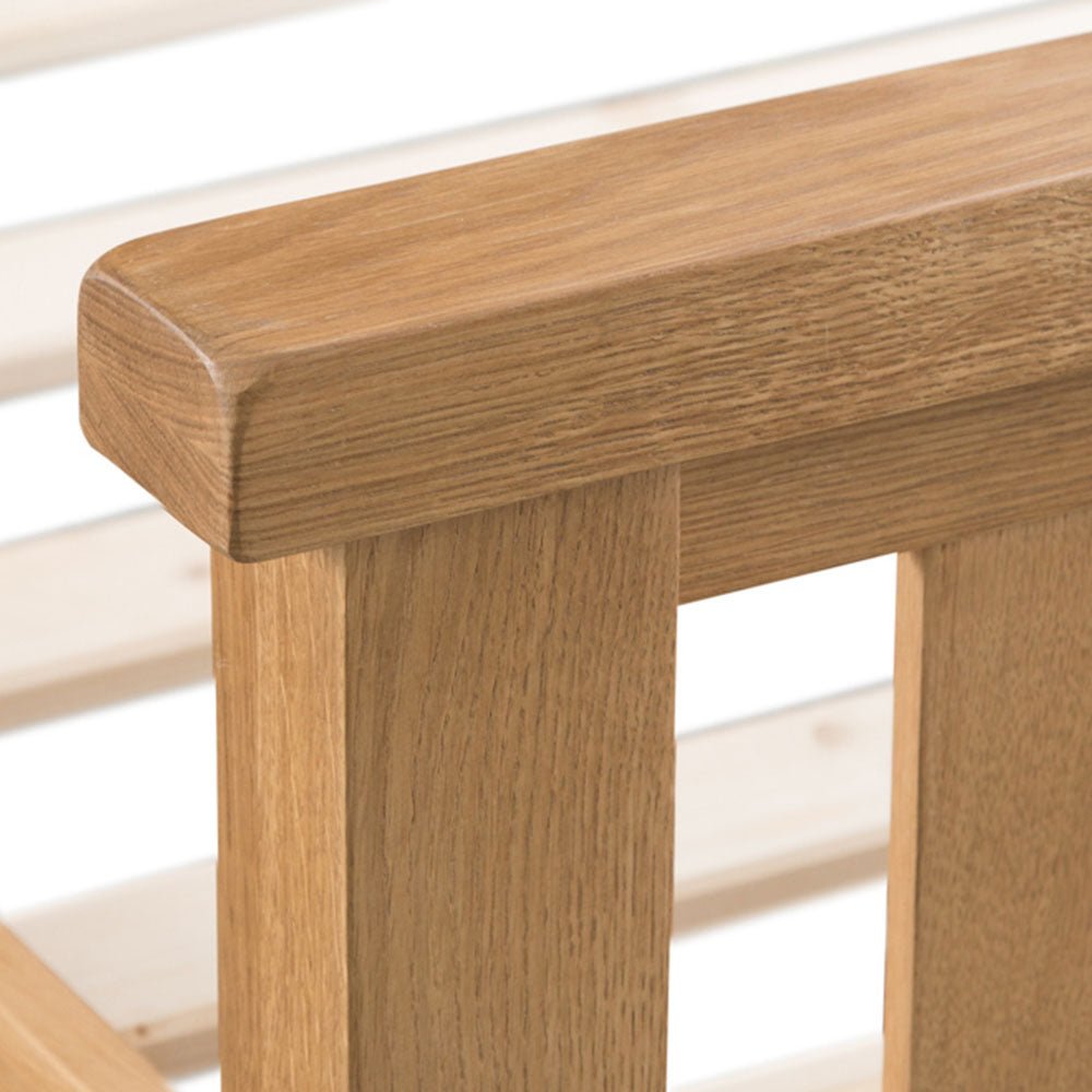Winchester Oak Double Bed Frame - The Furniture Warehouse