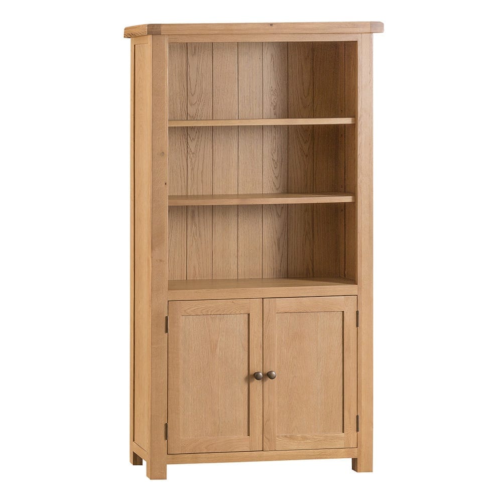 Winchester Oak Large Bookcase - The Furniture Warehouse