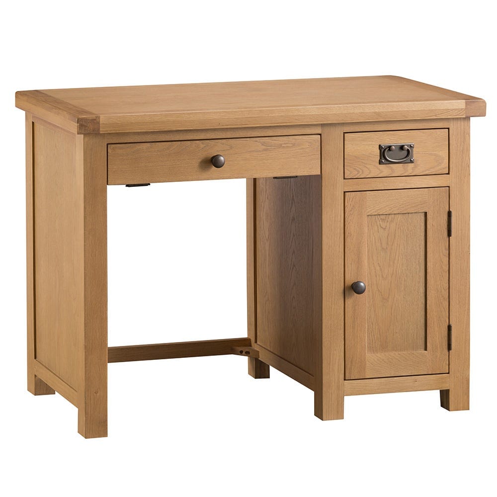 Winchester Oak Single Computer Desk - The Furniture Warehouse