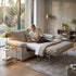 York Biscuit 2 Seater Sofa Bed - The Furniture Warehouse